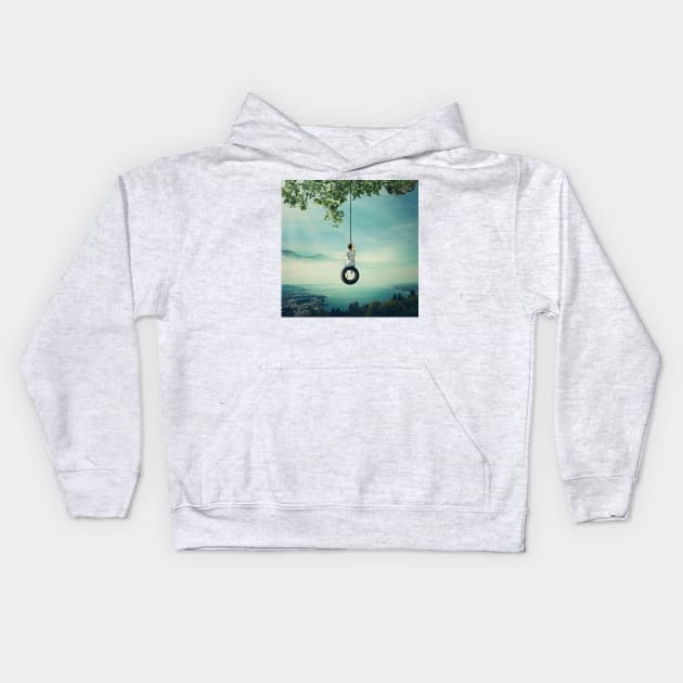 journey swing Kids Hoodie by psychoshadow